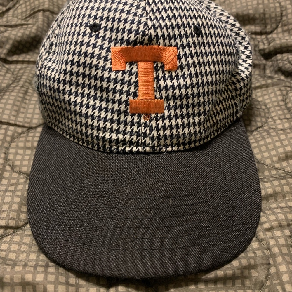 Burnt Orange University of Texas “T” Houndstooth Hat by Kuuzu